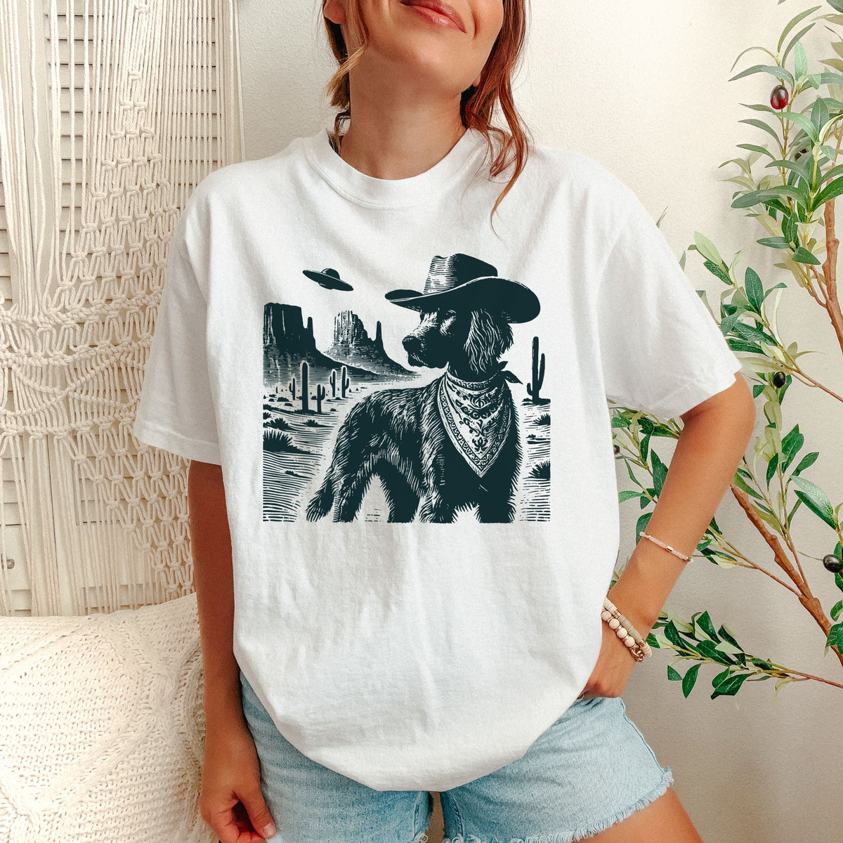 Irish Setter Western UFO t-shirt