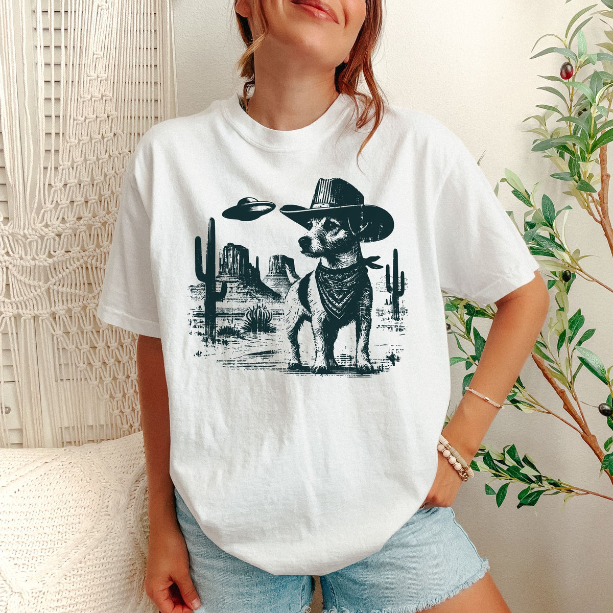 Jack Russell Terrier Western UFO t-shirt