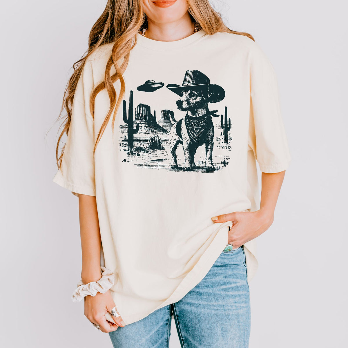Jack Russell Terrier Western UFO t-shirt