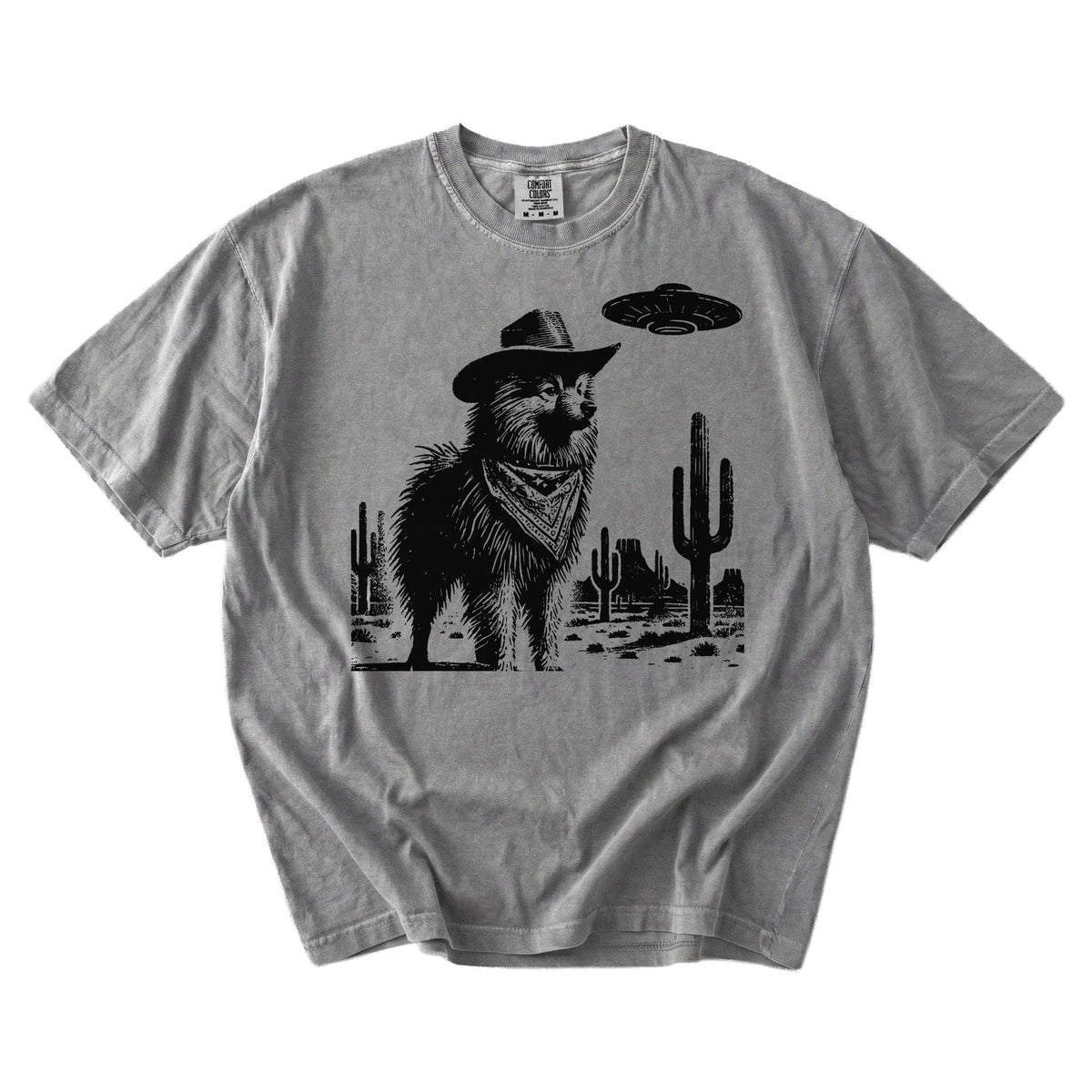 Keeshond Western UFO t-shirt