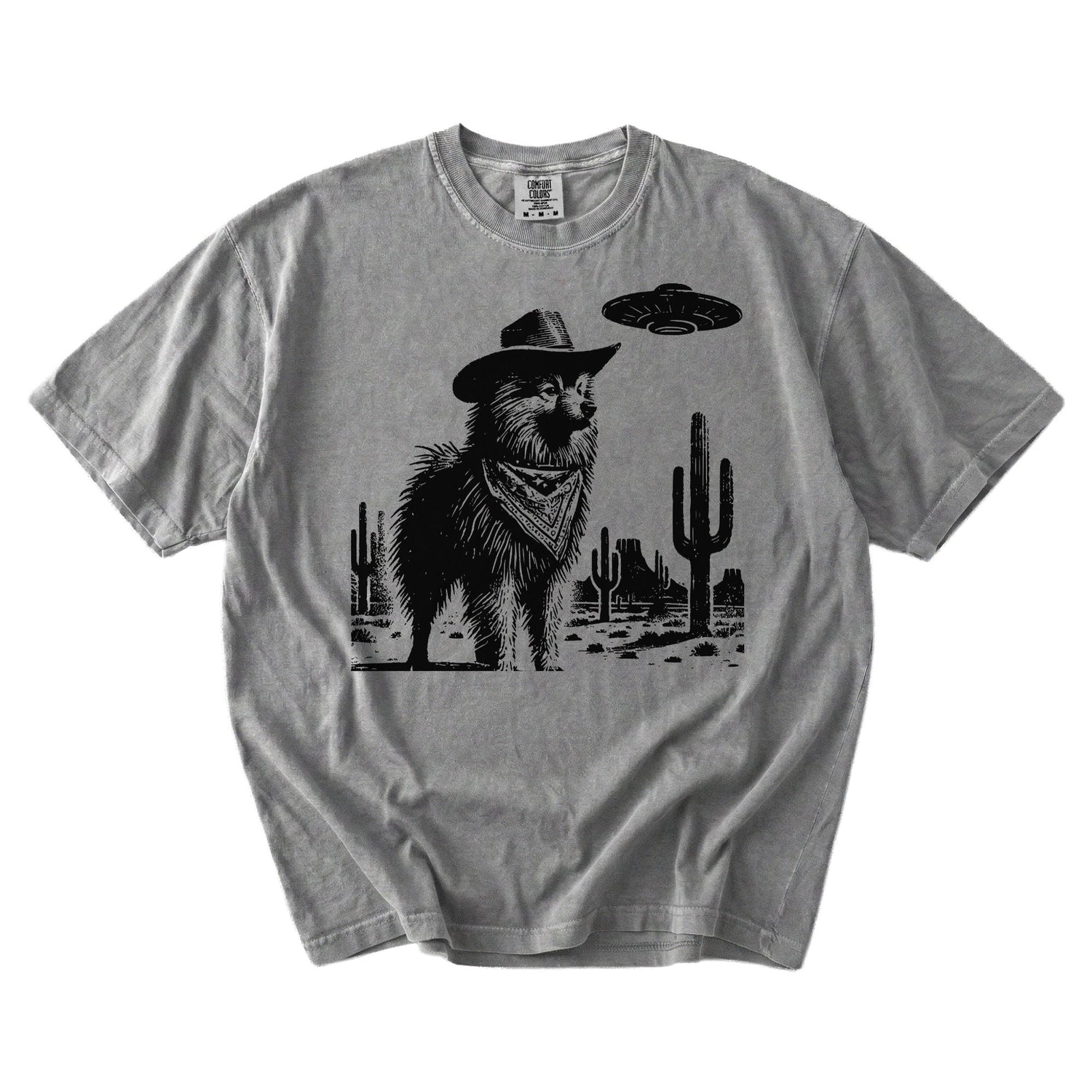 Keeshond Western UFO t-shirt