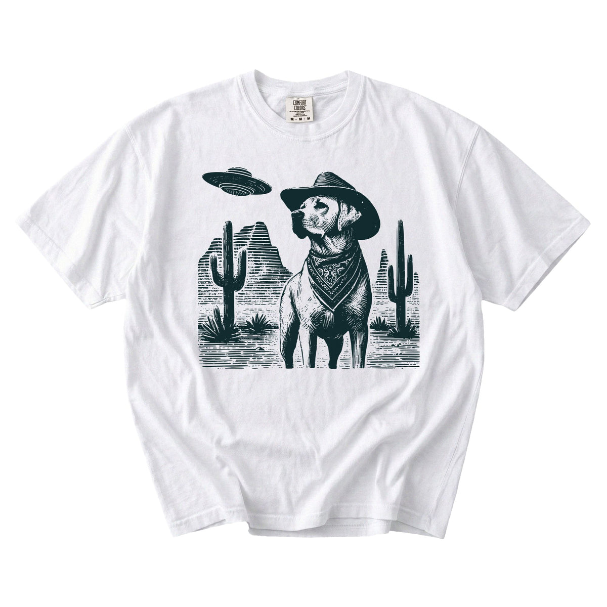 Labrador Retriever Western UFO t-shirt