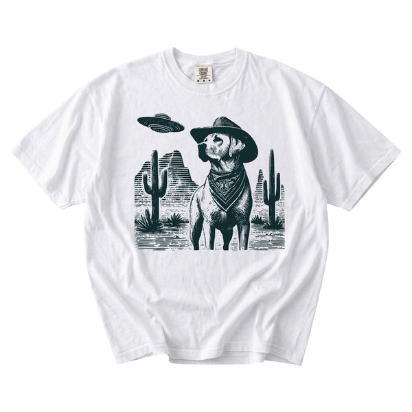 Labrador Retriever Western UFO t-shirt