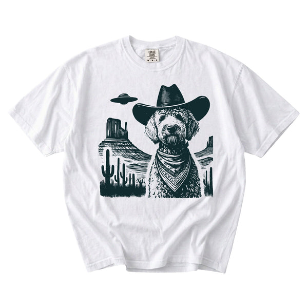 Labradoodle Western UFO t-shirt