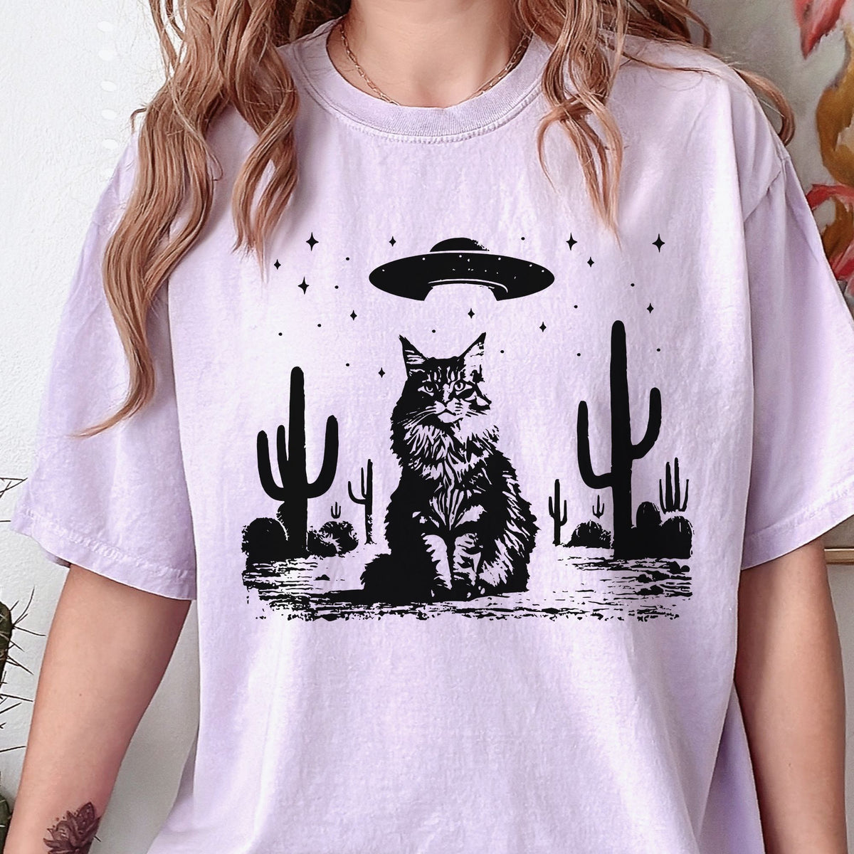 Maine Coon Western UFO t-shirt