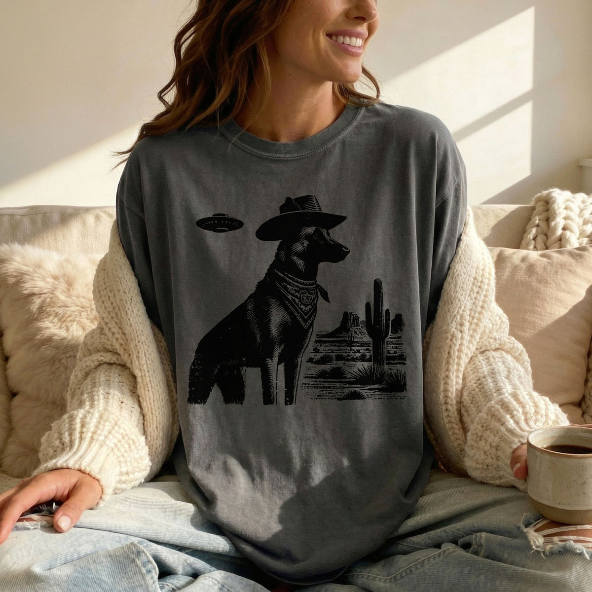 Belgian Malinois Western UFO t-shirt