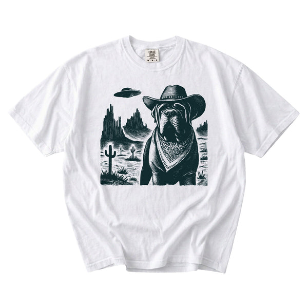 Neapolitan Mastiff Western UFO t-shirt