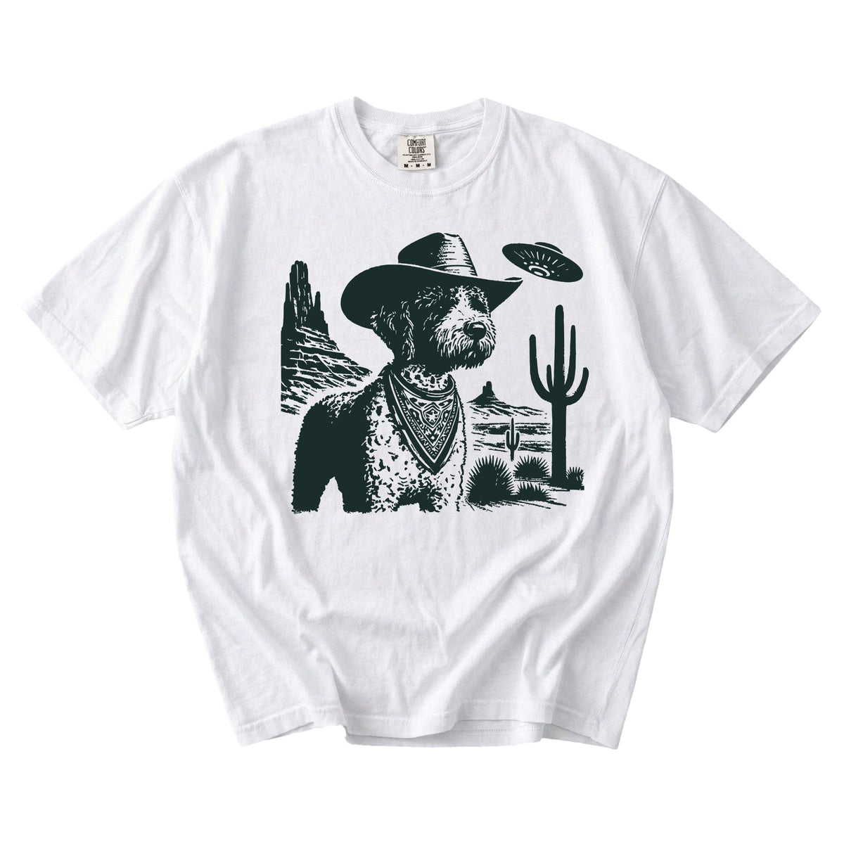 Portuguese Water Dog Western UFO t-shirt