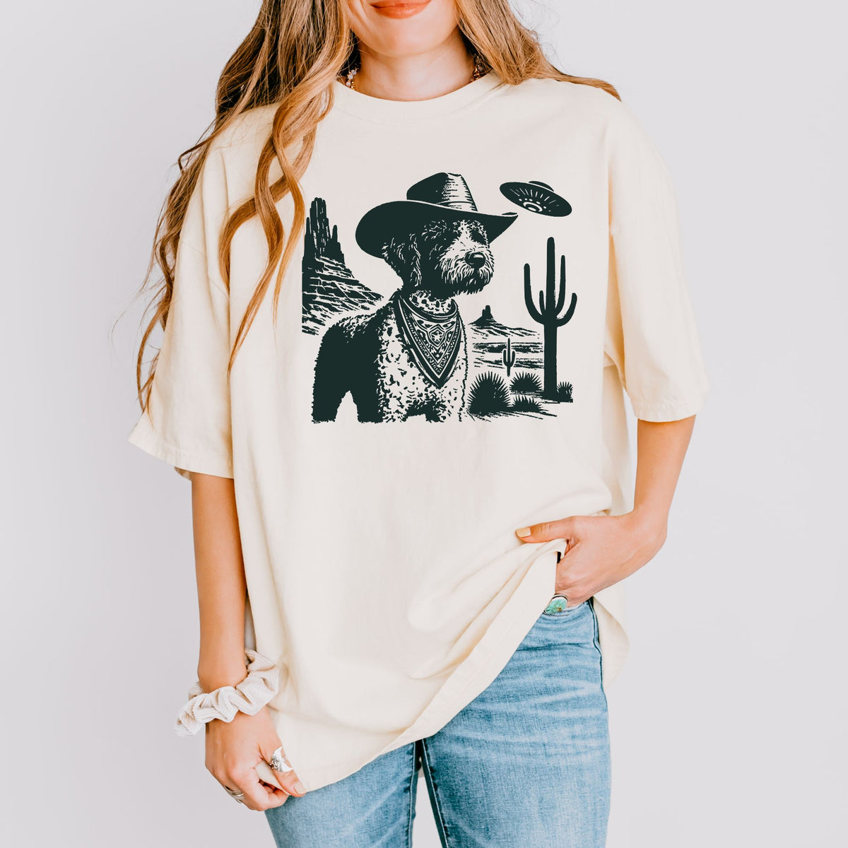 Portuguese Water Dog Western UFO t-shirt