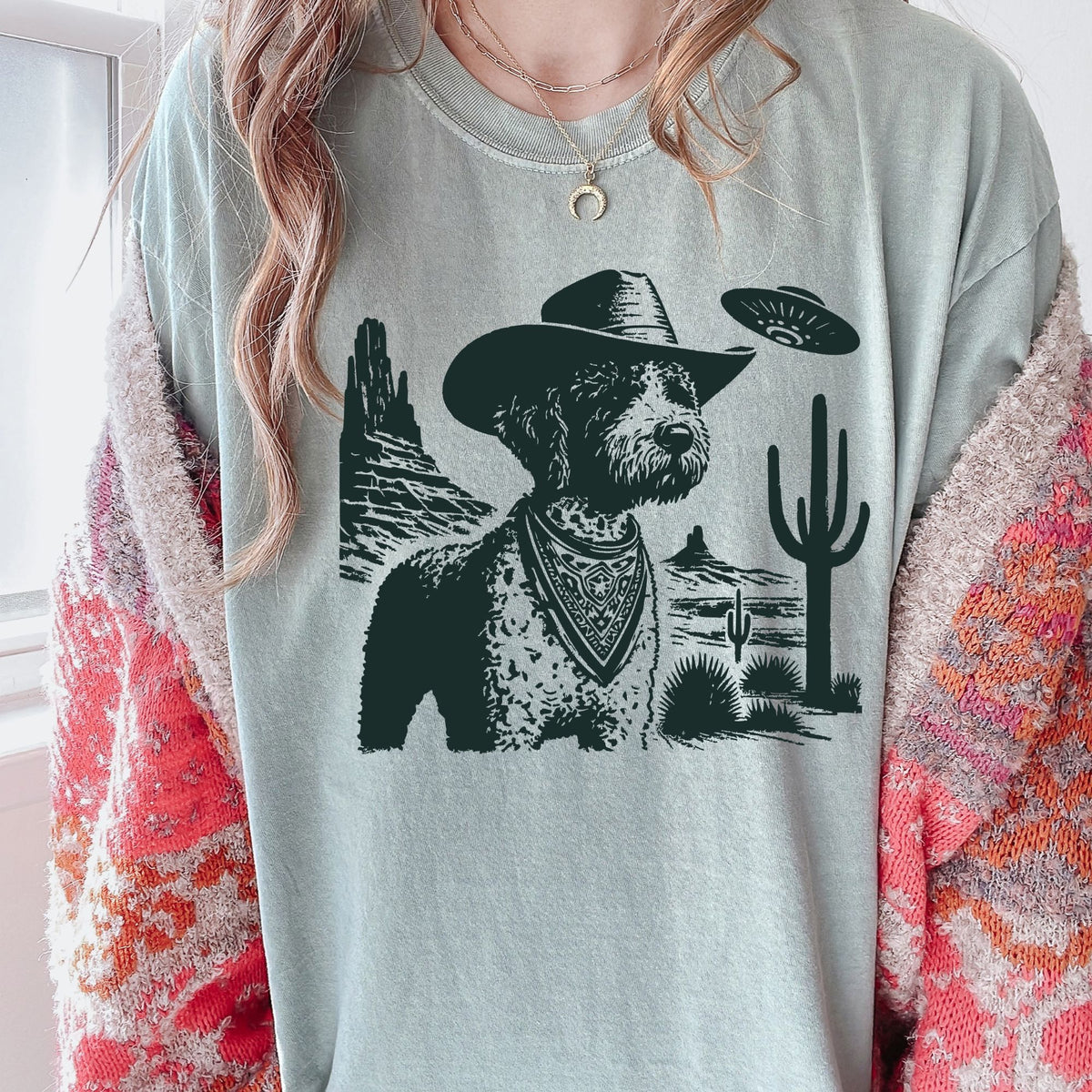 Portuguese Water Dog Western UFO t-shirt
