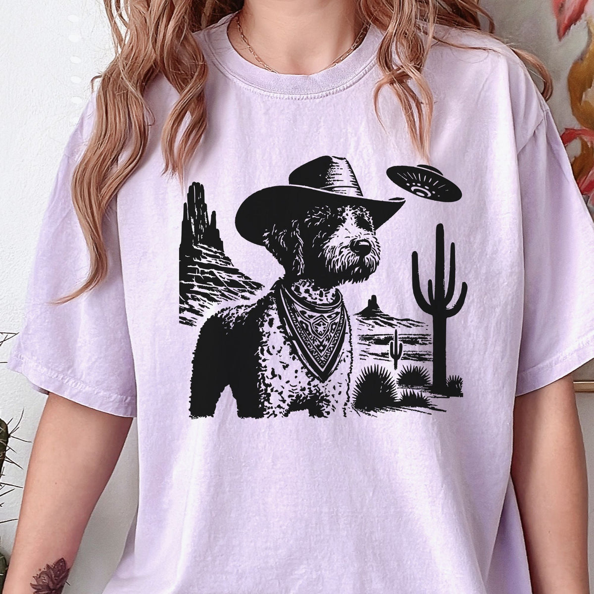 Portuguese Water Dog Western UFO t-shirt