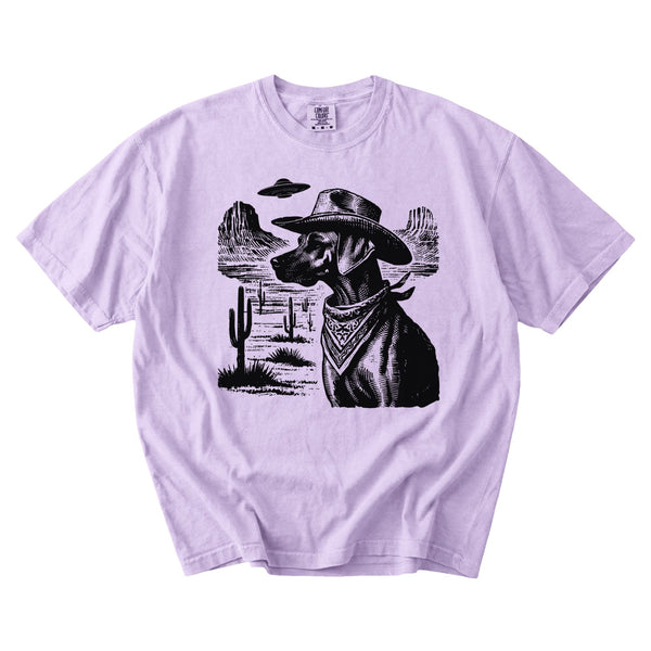 Rhodesian Ridgeback Western UFO t-shirt