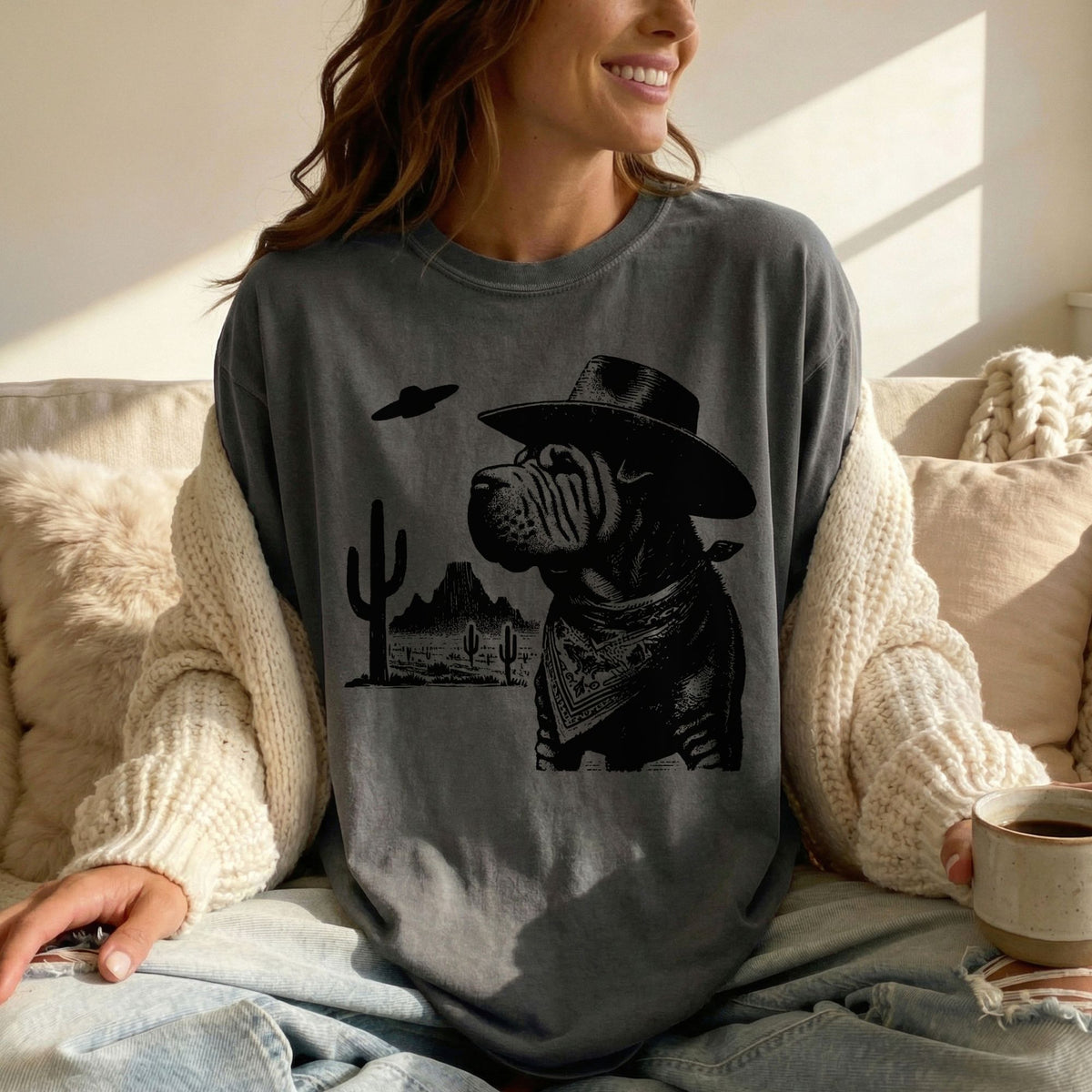 Shar-Pei Western UFO t-shirt