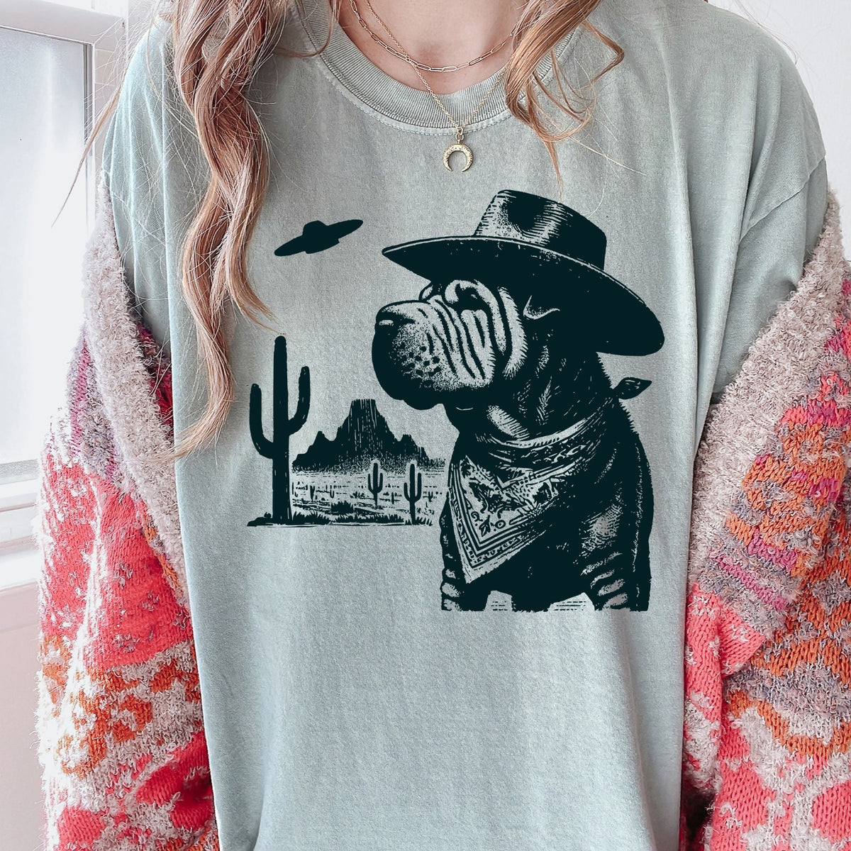 Shar-Pei Western UFO t-shirt