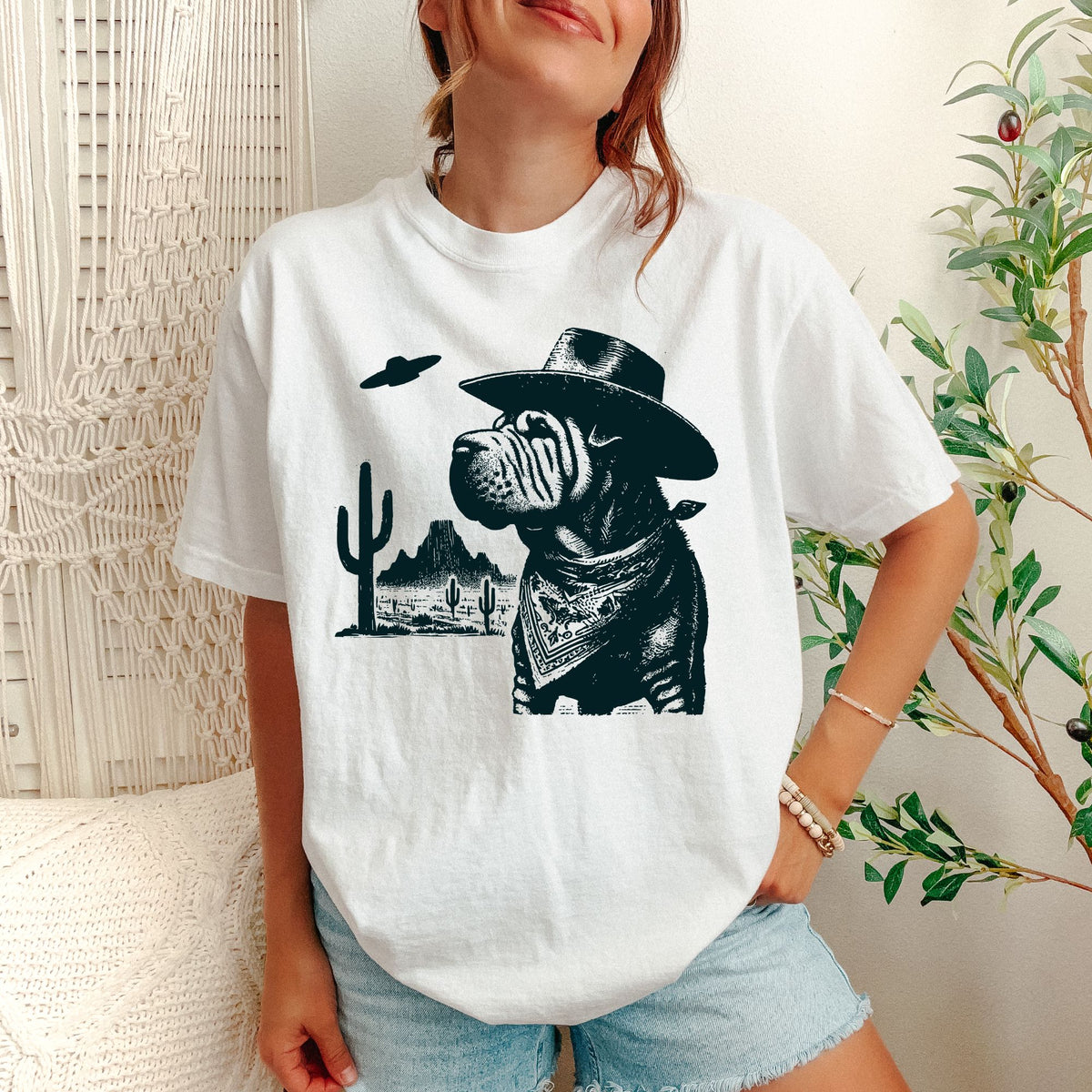Shar-Pei Western UFO t-shirt