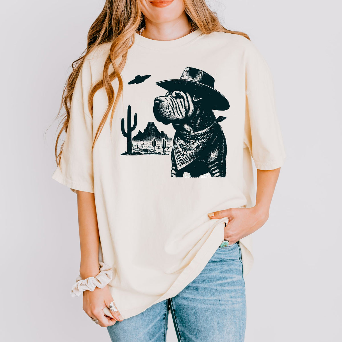 Shar-Pei Western UFO t-shirt