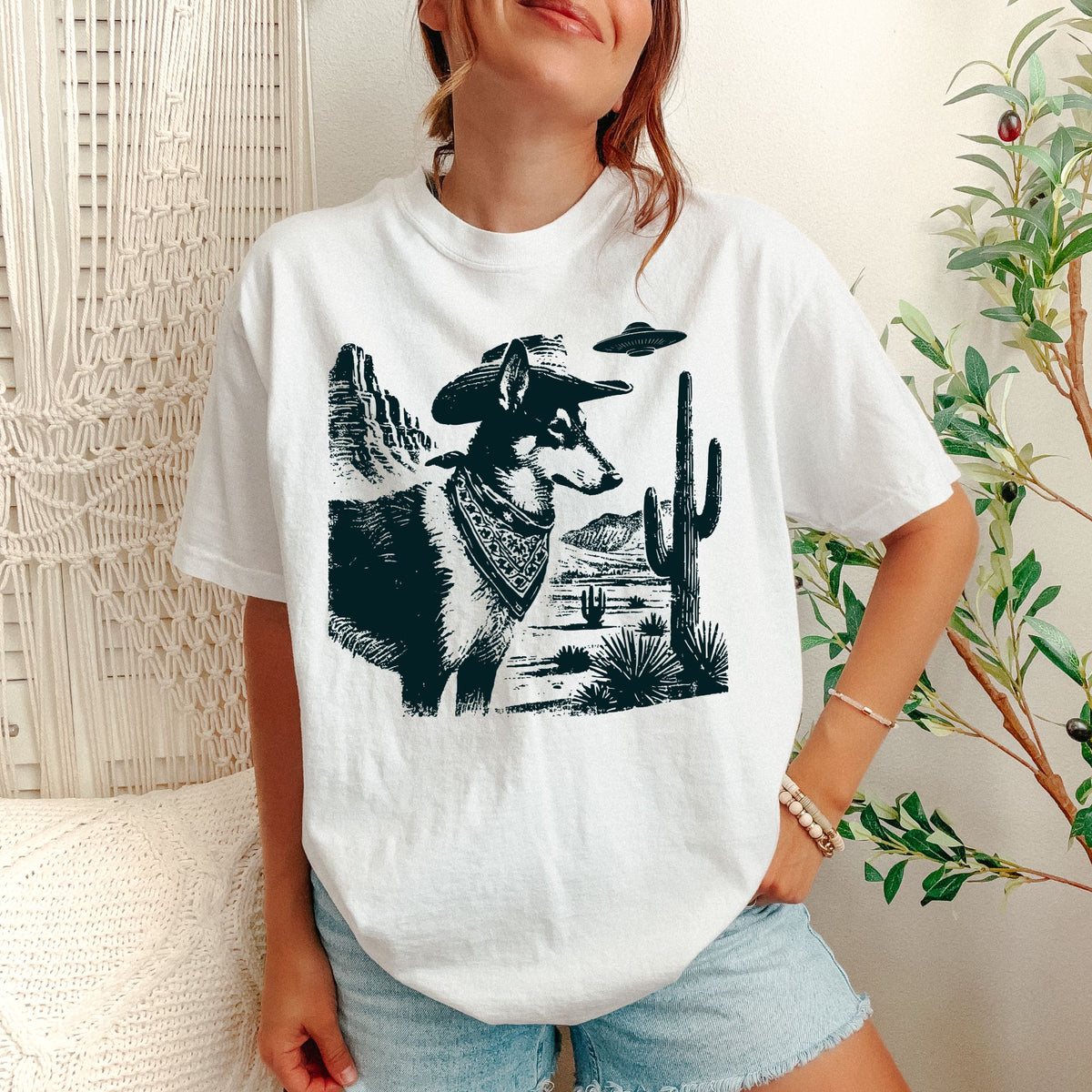 Smooth Collie Western UFO t-shirt