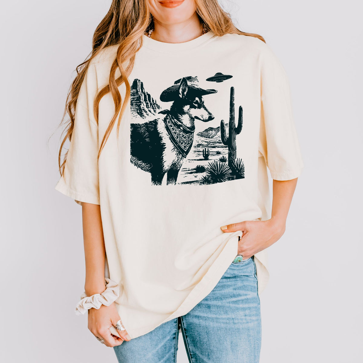 Smooth Collie Western UFO t-shirt