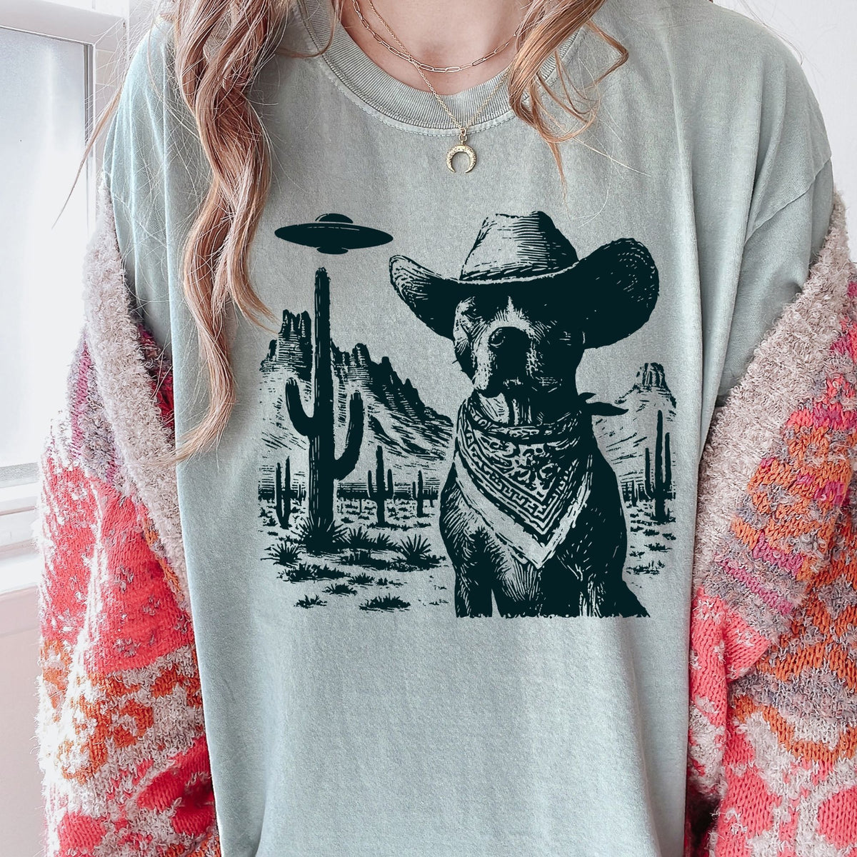 American Staffordshire Terrier Western UFO t-shirt