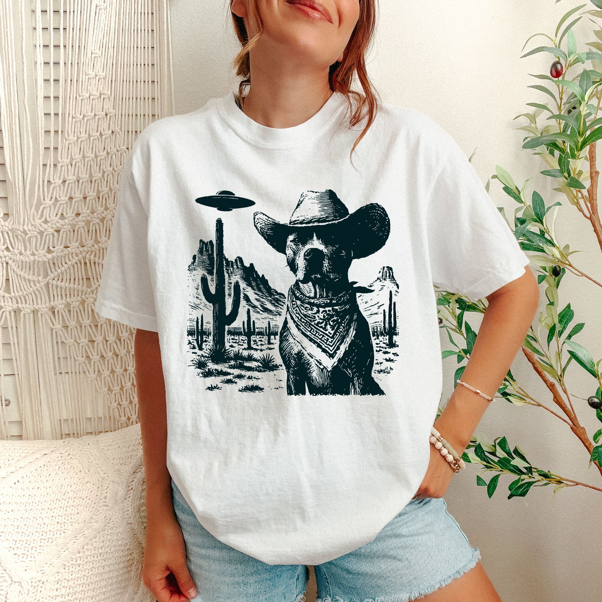 American Staffordshire Terrier Western UFO t-shirt