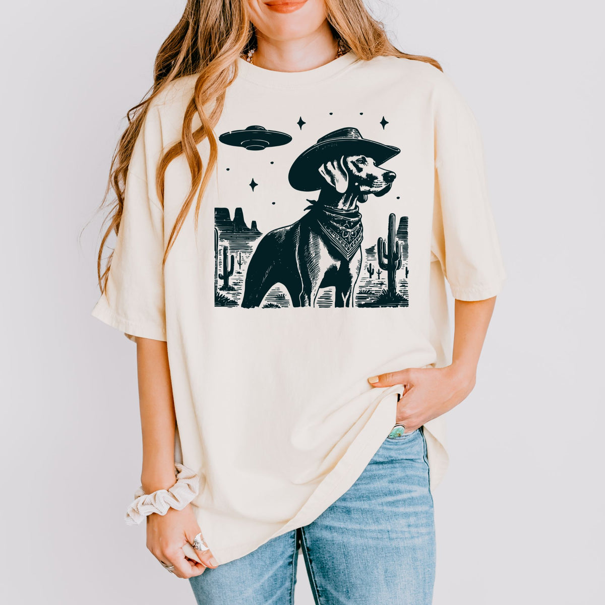 Weimaraner Western UFO t-shirt