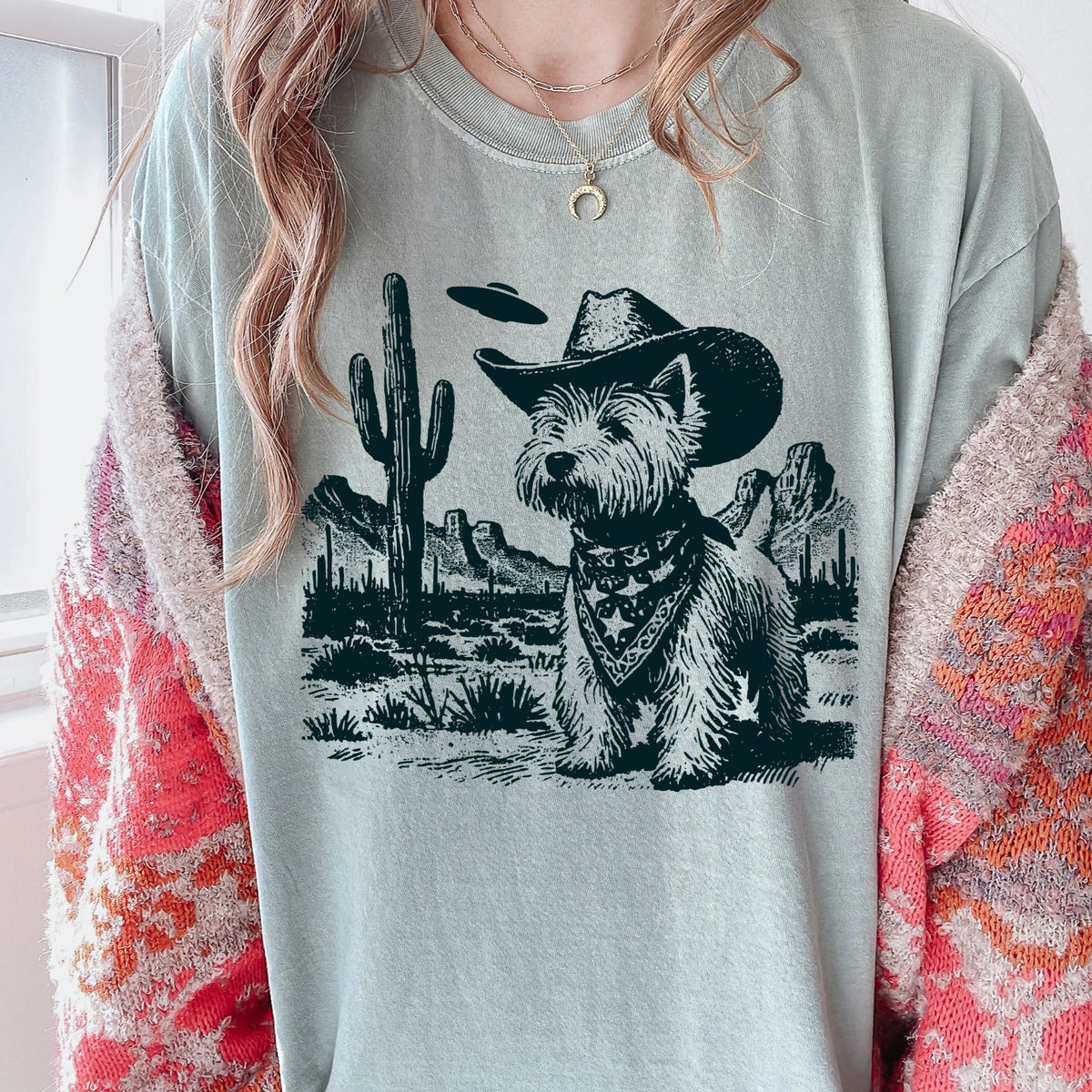West Highland White Terrier Western UFO t-shirt