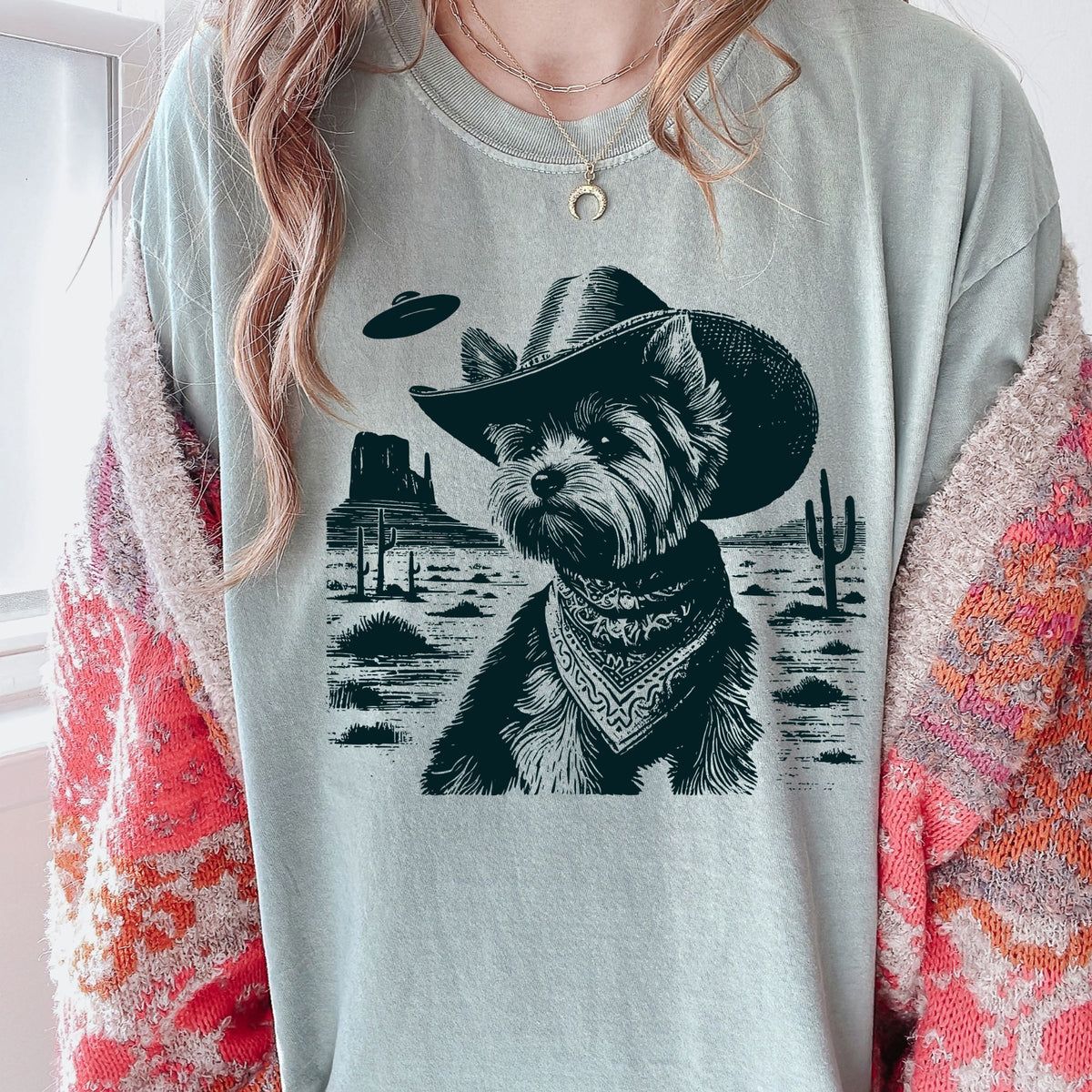 Yorkshire Terrier Western UFO t-shirt