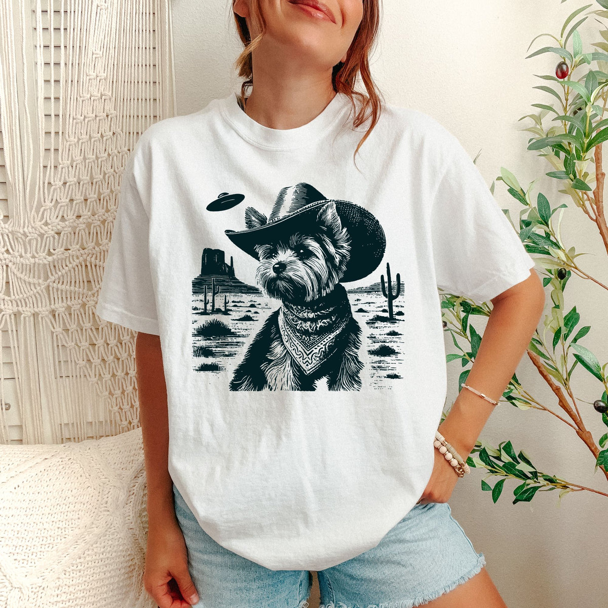 Yorkshire Terrier Western UFO t-shirt
