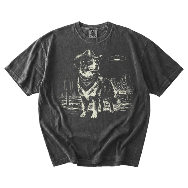 Australian Shepherd Western UFO t-shirt