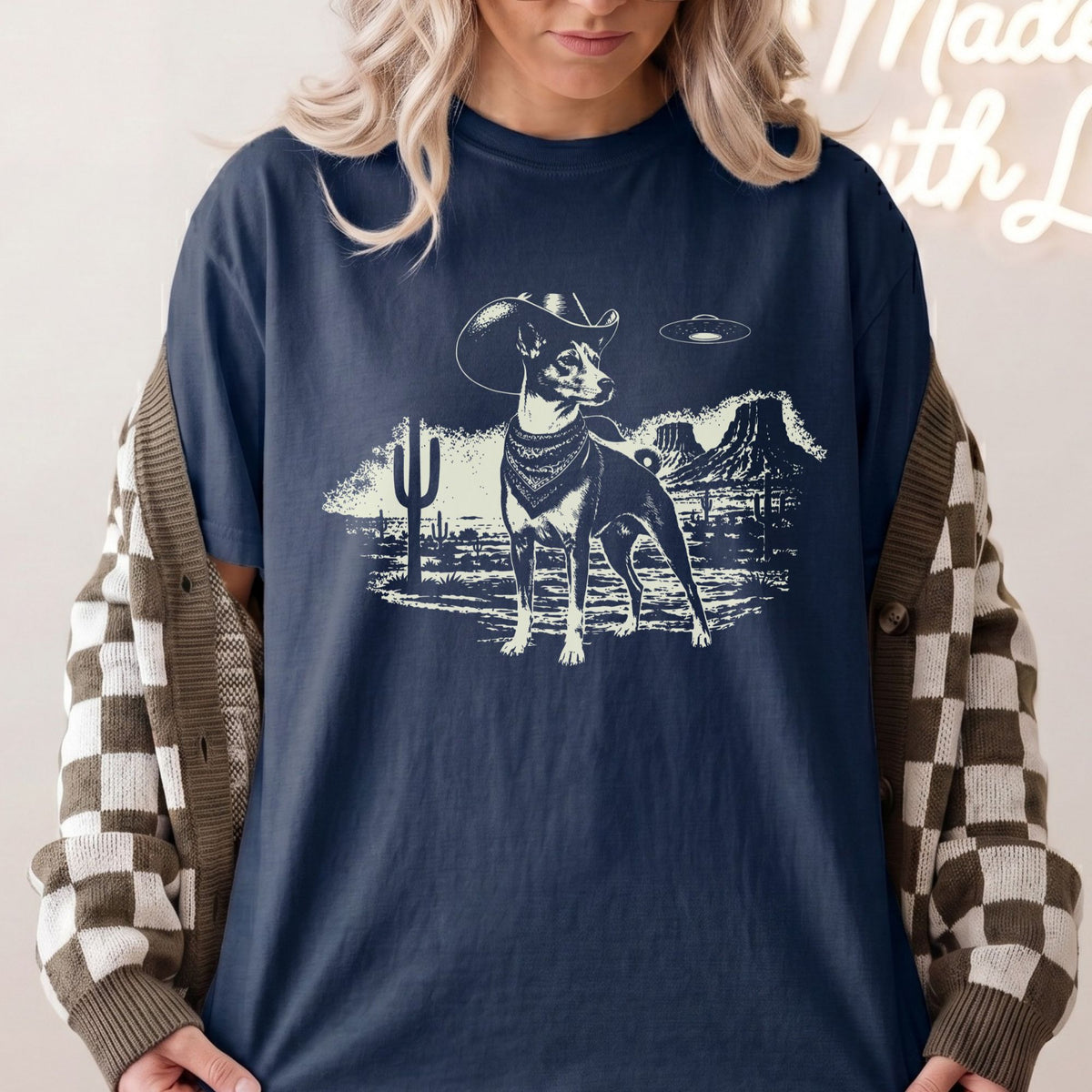 Basenji Western UFO t-shirt
