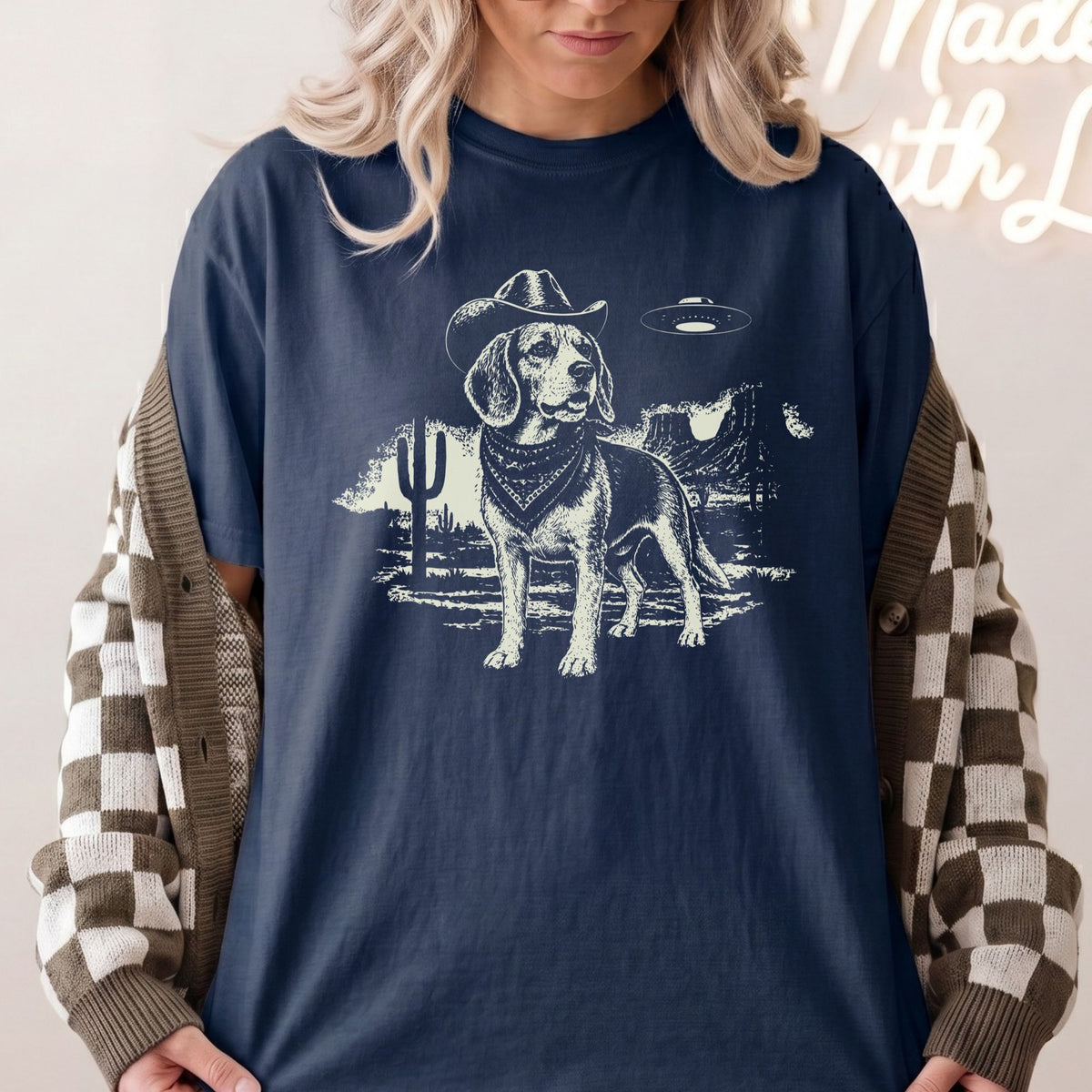 Beagle Western UFO t-shirt