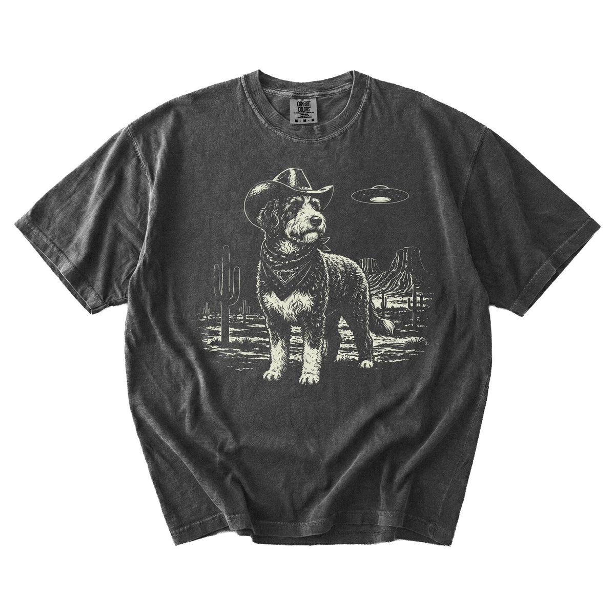 Bernedoodle Western UFO t-shirt