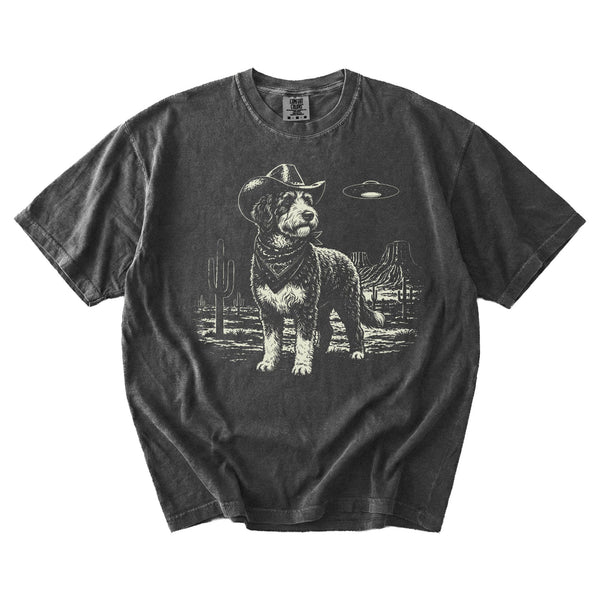 Bernedoodle Western UFO t-shirt