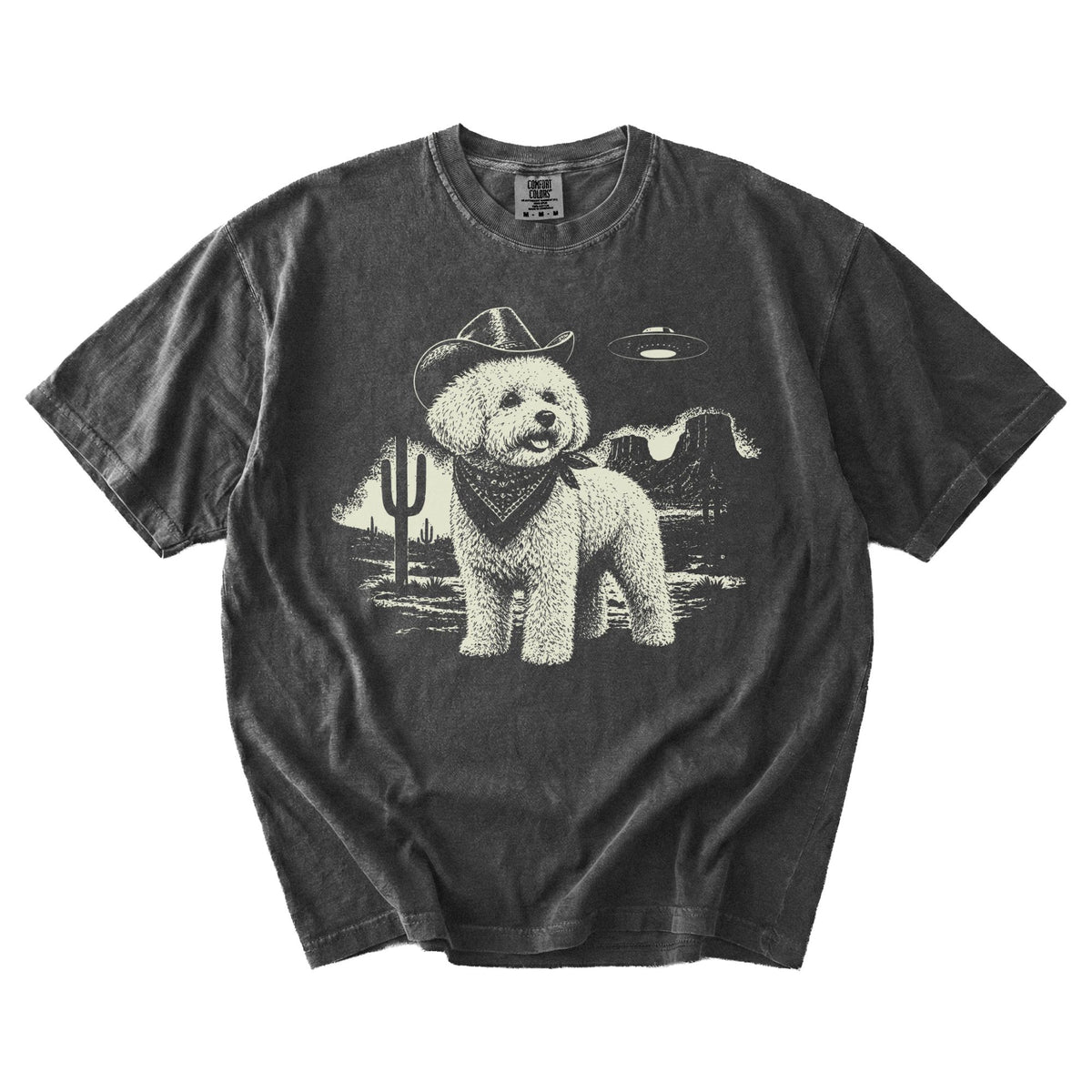 Bichon Frise Western UFO t-shirt