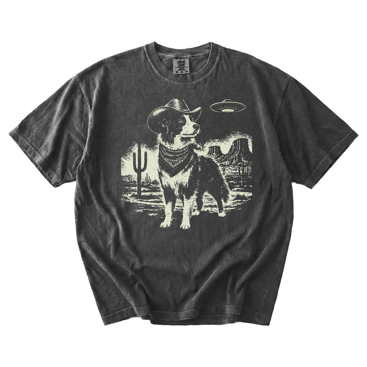 Border Collie Western UFO t-shirt