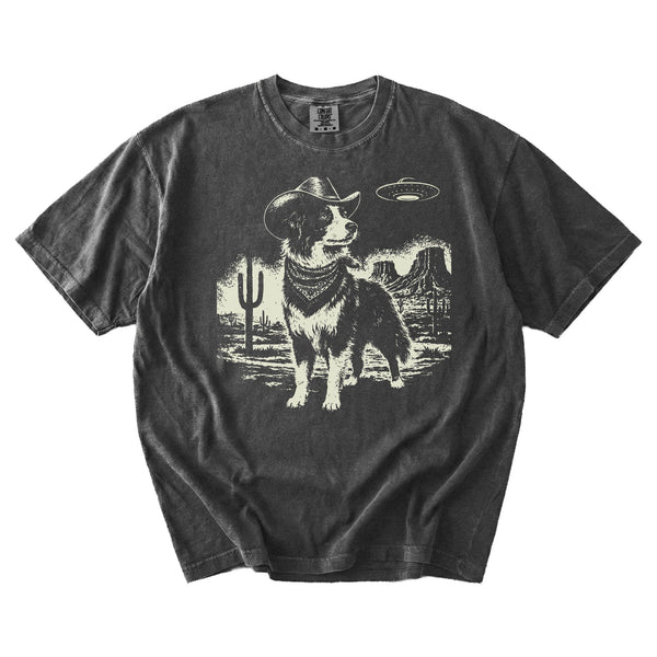 Border Collie Western UFO t-shirt