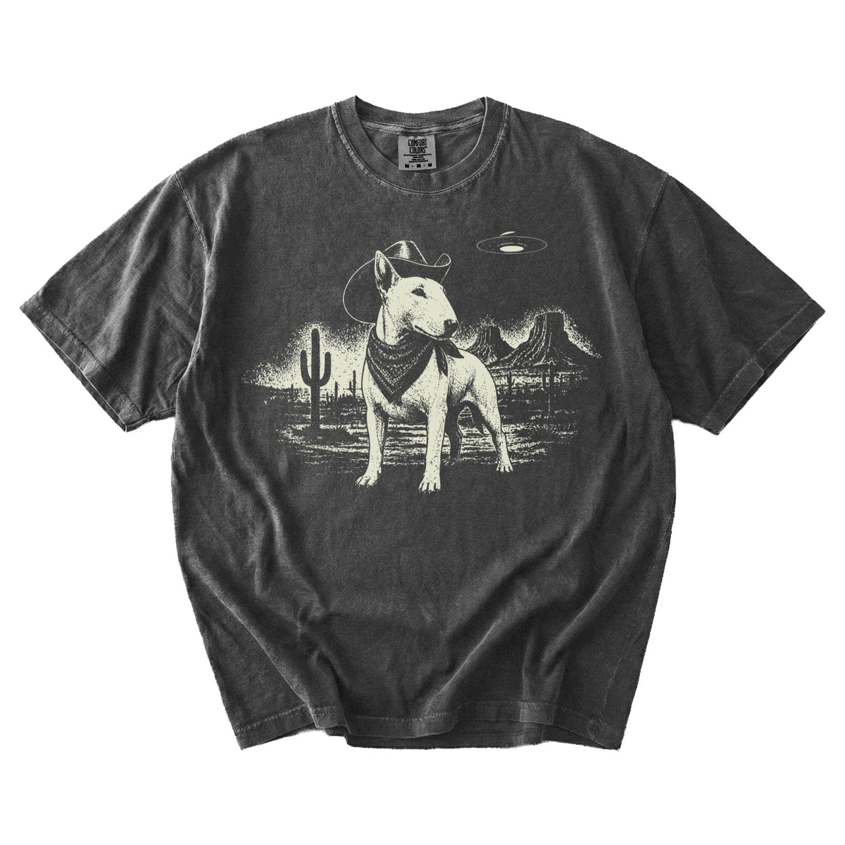 Bull Terrier Western UFO t-shirt