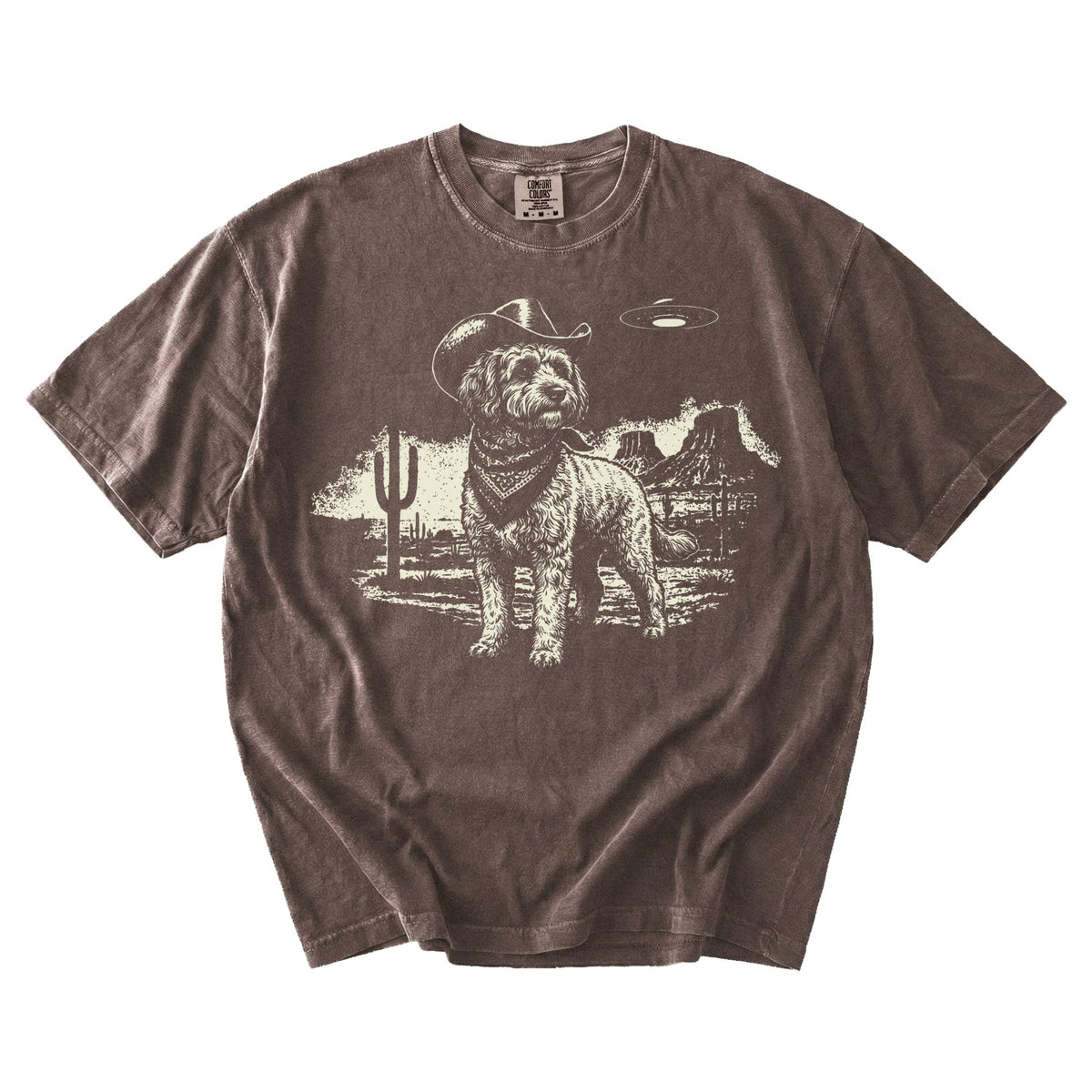 Cavapoo Western UFO t-shirt