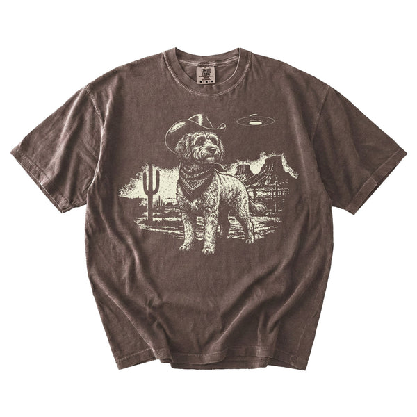 Cavapoo Western UFO t-shirt