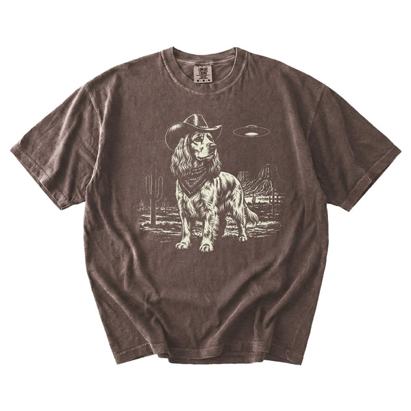 Cocker Spaniel Western UFO t-shirt