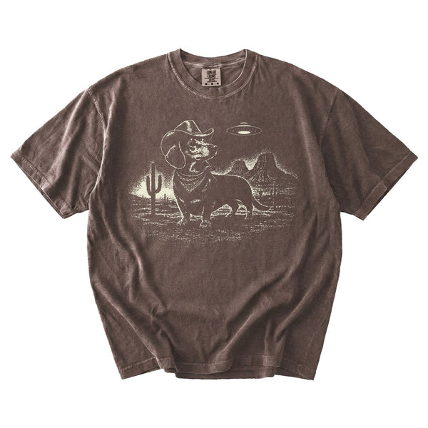 Dachshund Western UFO t-shirt