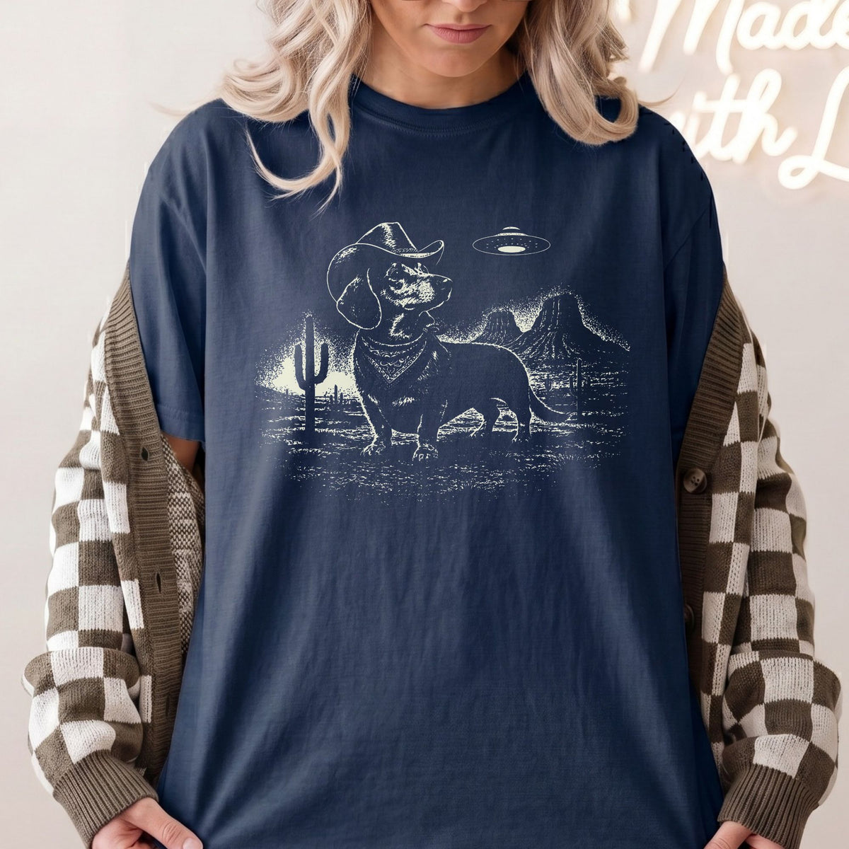Dachshund Western UFO t-shirt