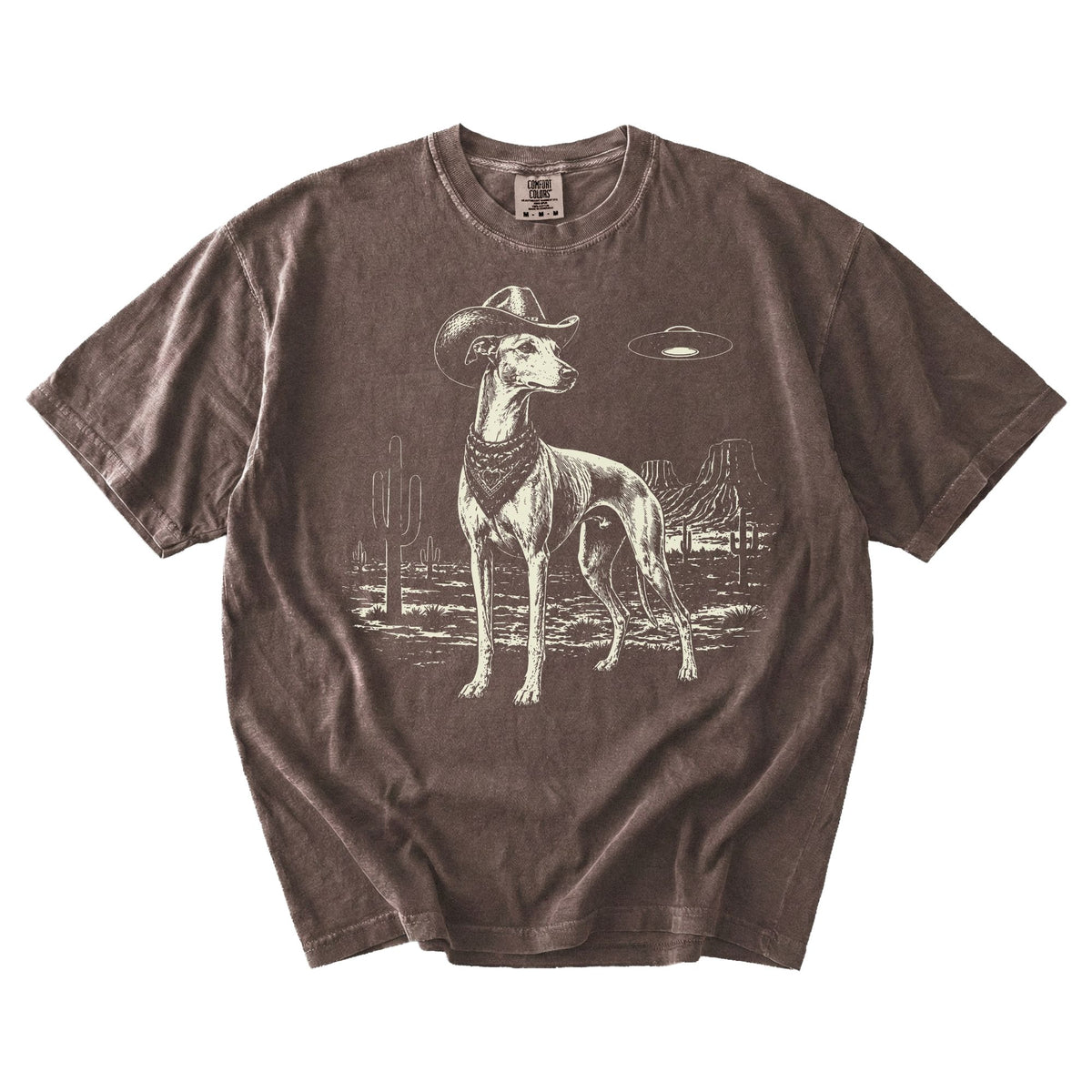 Greyhound Western UFO t-shirt