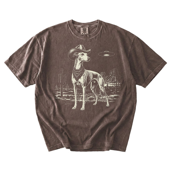 Greyhound Western UFO t-shirt