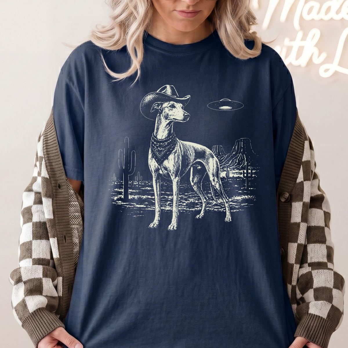 Greyhound Western UFO t-shirt