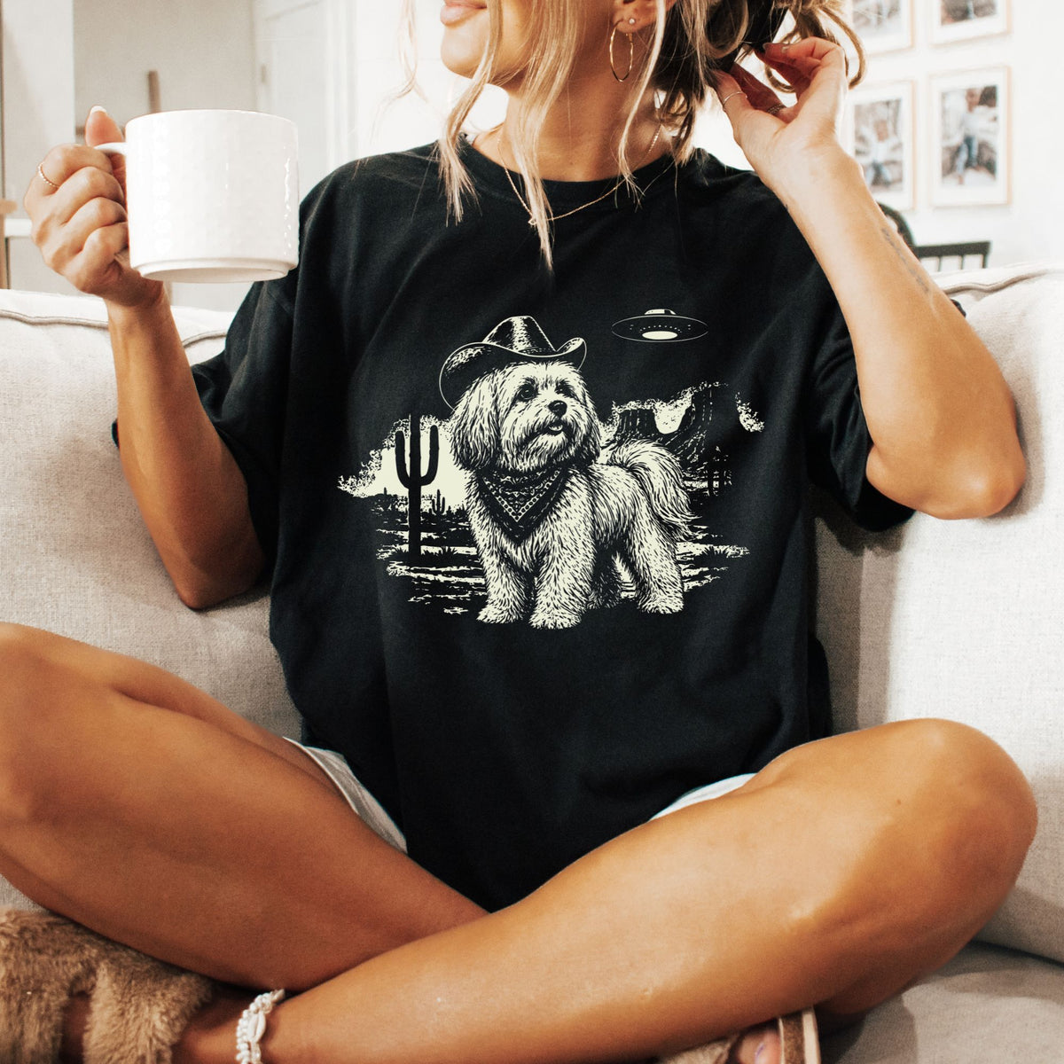 Havanese Western UFO t-shirt