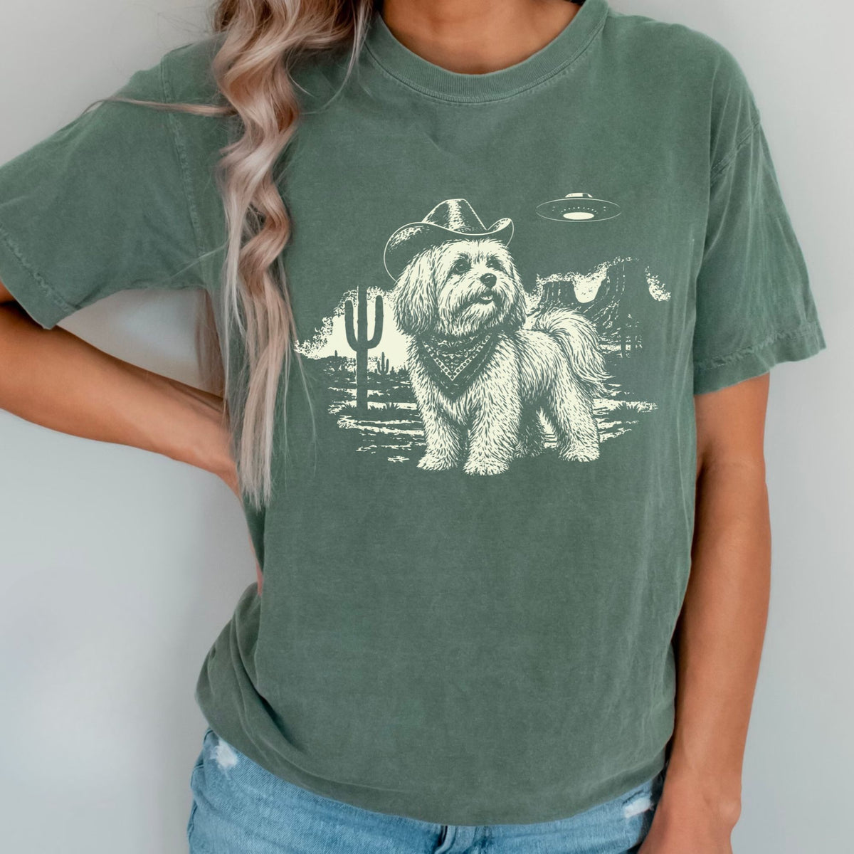 Havanese Western UFO t-shirt