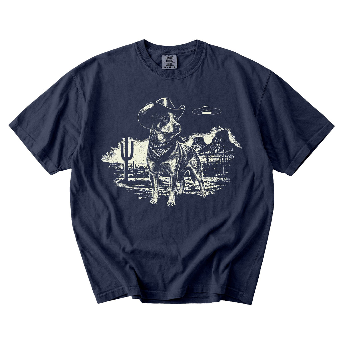Australian Cattle Dog Western UFO t-shirt