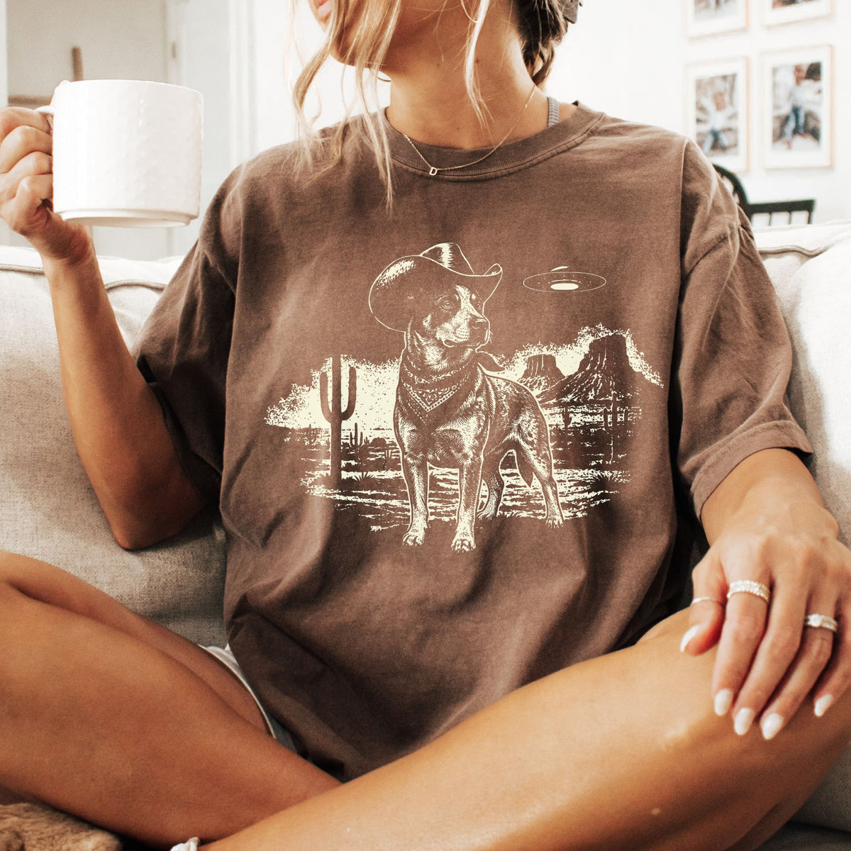 Australian Cattle Dog Western UFO t-shirt