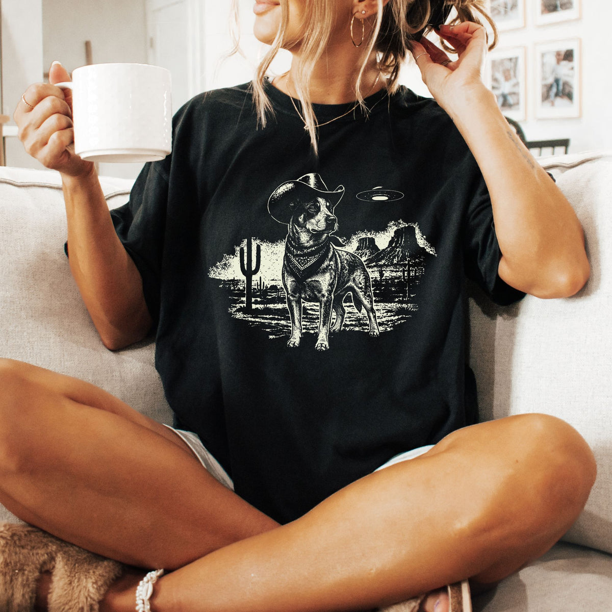 Australian Cattle Dog Western UFO t-shirt